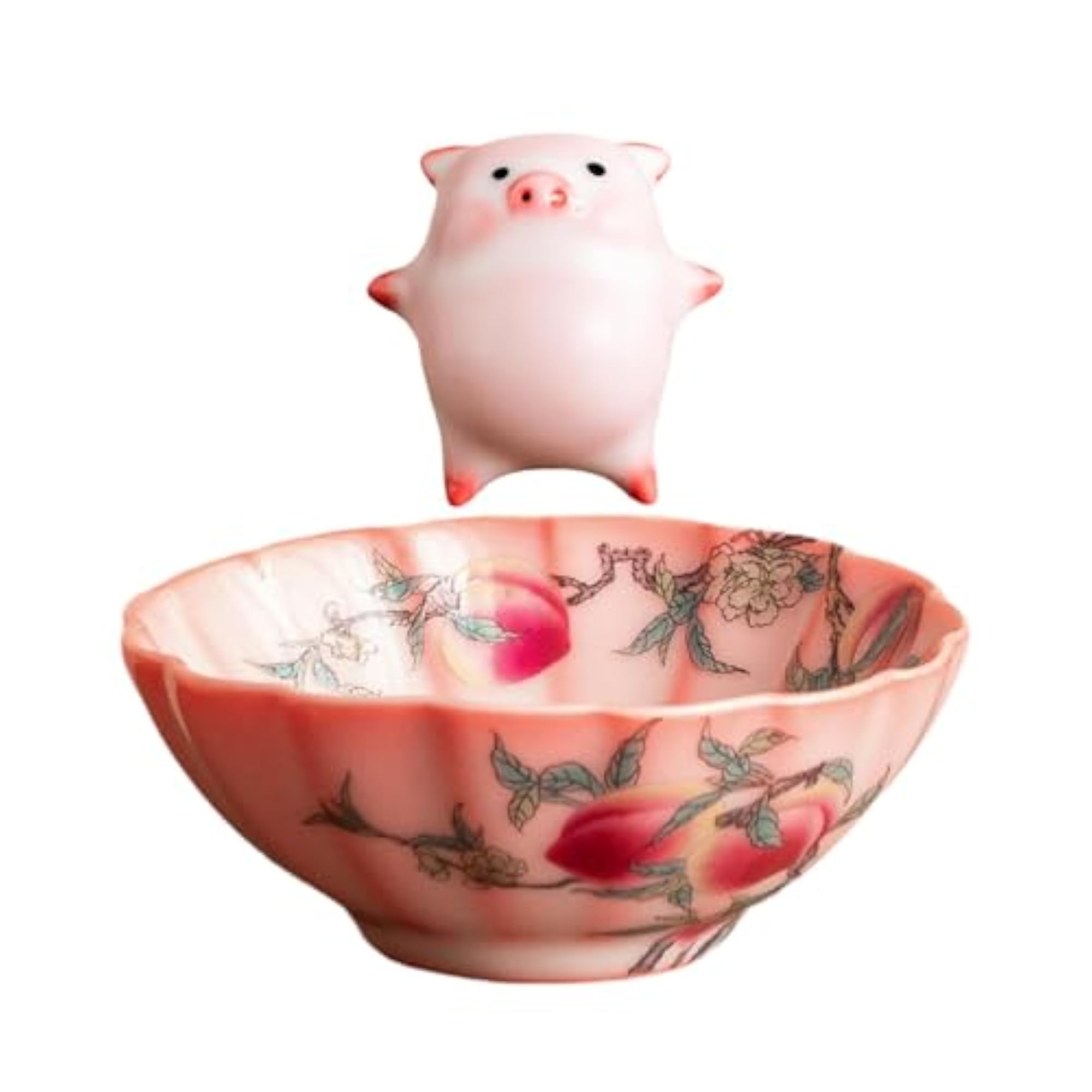 Ceramic Tea Cup with Tea Pet Collection, Cute Handmade