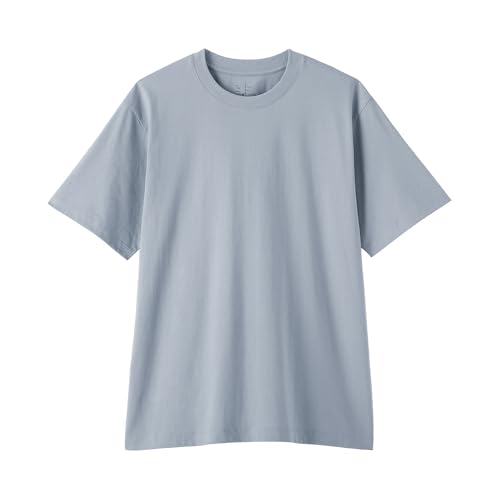 無印良品 紳士 天竺編みクルーネック半袖Tシャツ メンズ AB1MIA6S スモーキーブルー L