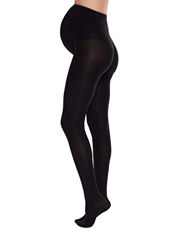 SWE-S. Swedish Stockings Matilda Maternity Tights Sustainable Opaque 60 Denier Support Tights for Pregnant Women Black