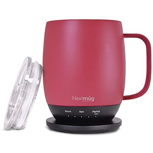 Nextmug - Temperature-Controlled, Self-Heating Coffee Mug (Dusty Rose - 14 oz.)