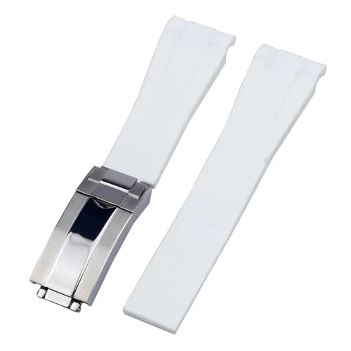 [VFuł] 20mm 21mm o[EHb`oh bNX Tu}[i fCgi GMT bg}X^[ VRXgbv ubNEHb`oh uXbgΉ(White silver,20mm)