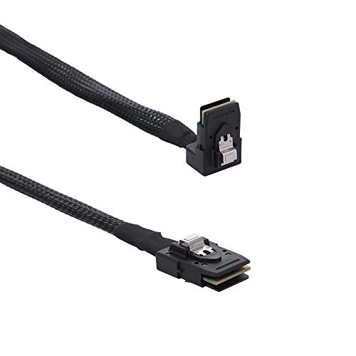 Preisvergleich Produktbild Walmeck- Serverkabel MINISAS36P-MINISAS36P 6G Festplattenkabel Hochgeschwindigkeits-Kupferkabel SFF-8087 BIS SFF-8087 Vorwärts biegen 90 Grad 0,5 m