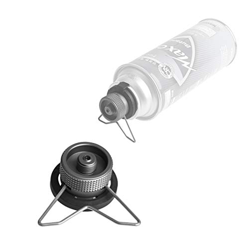 CAMPINGMOON Campinggrill gasflaschen adapter Sicherheitsständer Eingang: Butankanister Ausgang: EN417 Lindal Ventil Z10