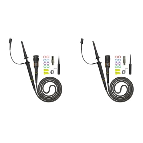Aundhegrtt P4250 2 Unidad Sonda de Osciloscopio de Alta Tensión 250 MHz 2 KV 100 Conectores BNC Aislados de Seguridad con Interfaz Universal