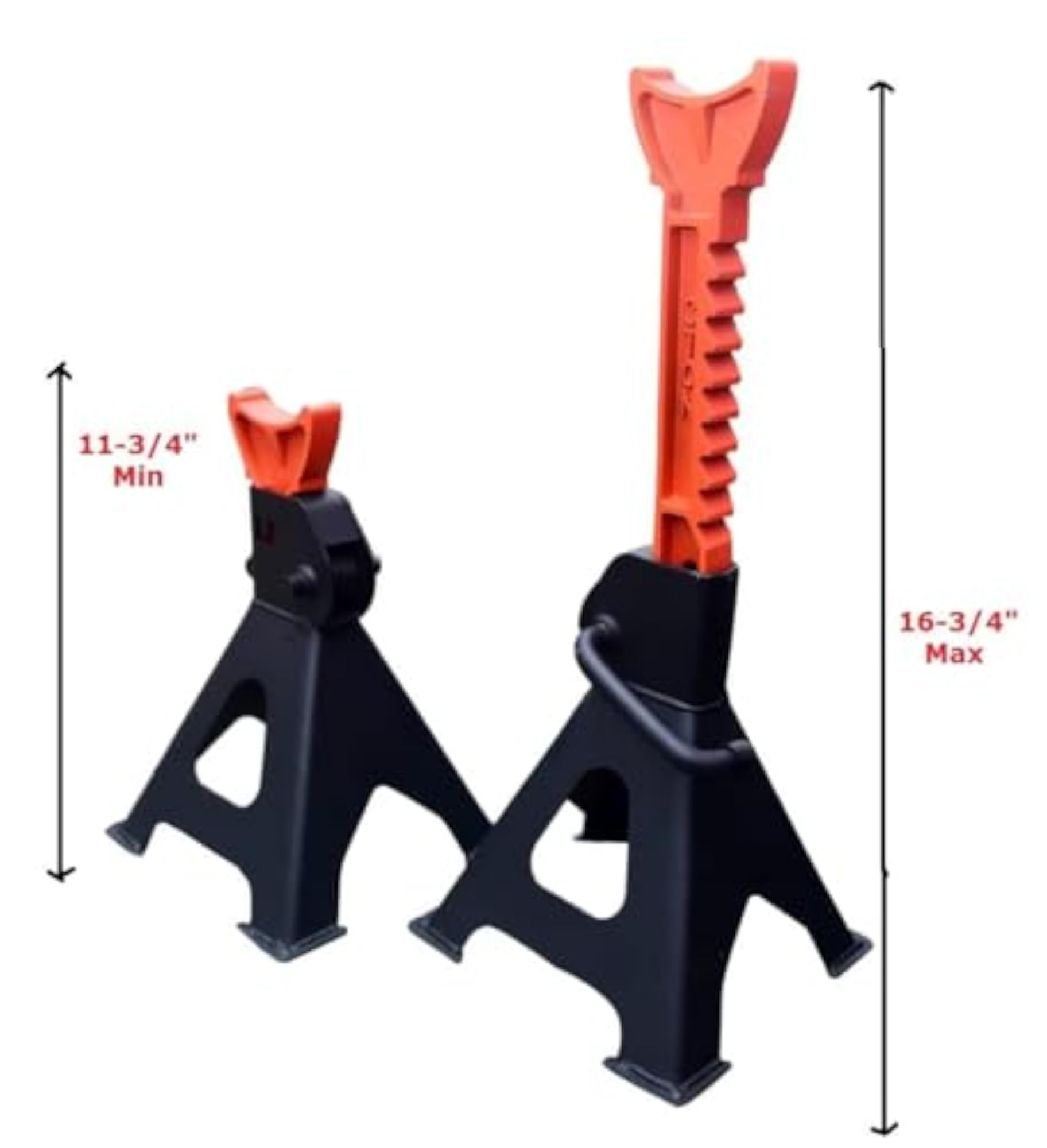 3 Ton Steel Jack Stands with Self Locking Ratchet Handle