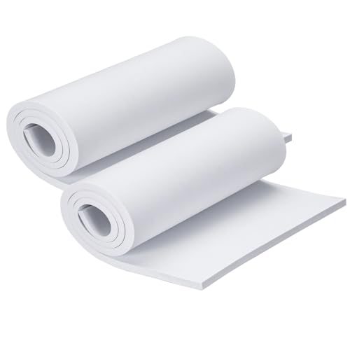 Image of 2-Pack 8mm Thick White Eva Foam Sheets roll, 13.9 inch x 39 inch Premium eva Craft Foam for Halloween Cosplay Costume by MEARCOOH