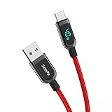 cable tipo c samsung s8 original Pantalla de potencia inteligente: potencia de carga visible en tiempo real, muestra el estado de carga y significa un proceso de alta potencia. Los chips inteligentes incorporados monitorean la potencia de carga y ajustan la corriente y el voltaje automáticamente, evitando daños a la batería en caso de corriente inestable. (Tenga en cuenta que el módulo de pantalla solo muestra la potencia de carga, no aumenta ni disminuye la corriente de carga)