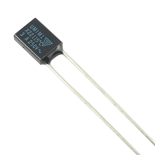 Fusible thermique coupure X21 interrupteurs température carrés noirs 115°C 3A