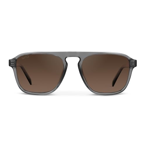 Image of WearMe Pro Polarized Modern Aviator One-Bridge Square Mens Sunglasses