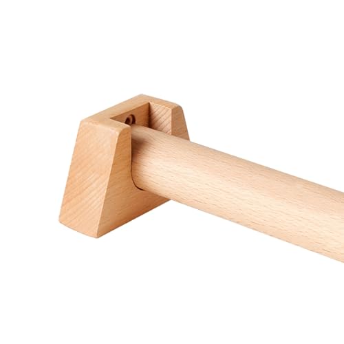 Juego de barras de cortina de madera con tornillos de 29 mm de diámetro y longitud fija de 160 cm, ideal para decoración del hogar y tratamientos de ventanas.