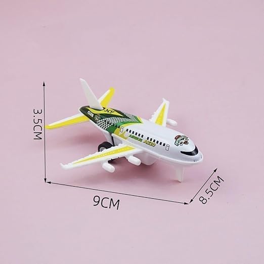 Image of SHAKTISM Die-Cast Airplane Model Set - Pull Back Metal Toy Planes for Kids, Assorted Mini Aircraft Toys for Boys & Girls, 3+ Years (Pack of 6)
