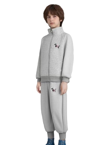 Tenue de gymnastique garçons avec veste en velours sans capuche et jogging sportif