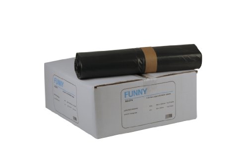 Funny LDPE Müllsäcke, 800 x 1100 mm - Typ 70 extra, grau, circa 140 L, 1er Pack (1 x 250 Stück)