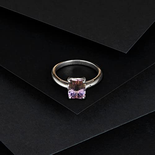 Image of Gemondo USA Ametrine Ring, Sterling Silver Ametrine Octagon Ring Size 5, 6, 7, 8, 9, 10, and 11