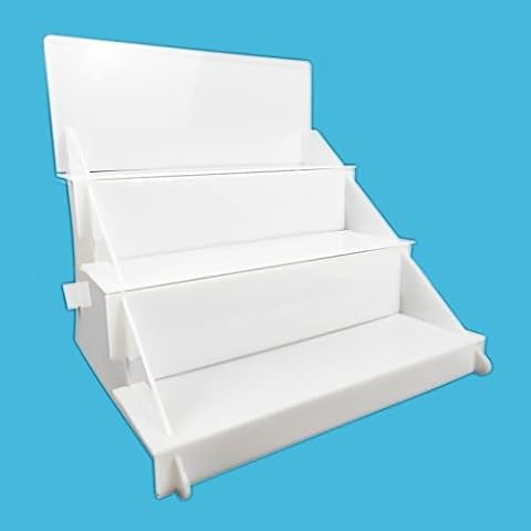 Tragbarer Produktständer für Lieferanten (46 x 40 x 38 cm), weiß, wiederholbare Montage/Demontage, Ausstellungsregal für Handwerksausstellungen, Einzelhandel, Bauernmärkte, Messen, Süßigkeiten-Display Cover