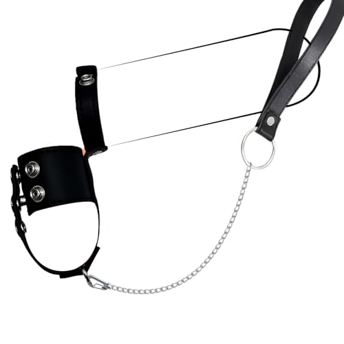 Manchon pénien en cuir véritable pour sessions CBT et bondage BDSM