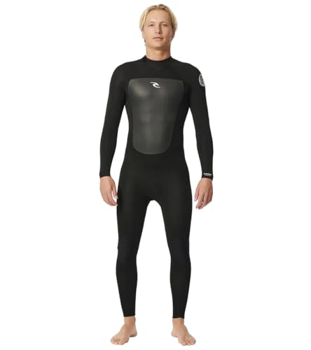 Rip Curl Men's Omega 3/2mm Back Zip Full Wetsuit - Black - LT
