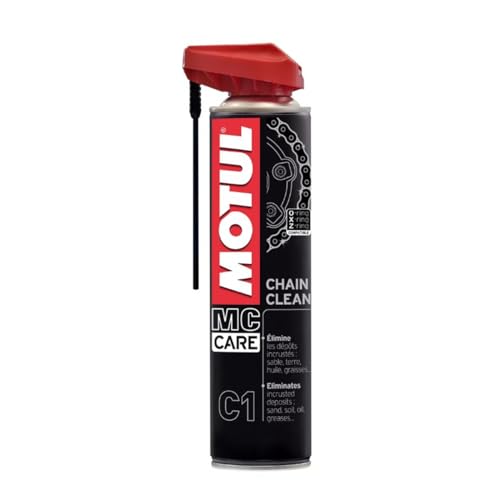 SPRAY PARA LIMPEZA DE CORRENTES ON/OFF ROAD - MOTUL - C1 CHAIN CLEAN - 400 ML + ESCOVA PARA LIMPAR C