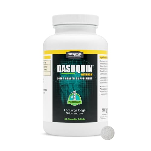 Nutramax Dasuquin for Large Dogs Joint Health Supplement Contains Glucosamine for Dogs Plus Chondroitin ASU MSM and More Supports Healthy Joints Chewable Tablets 84 Count