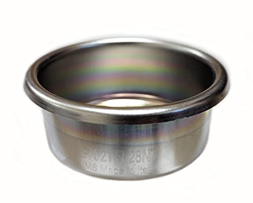 E&B Lab NT (NanoTech) Double Espresso Portafilter Basket 58mm Ridgeless (22) Silver