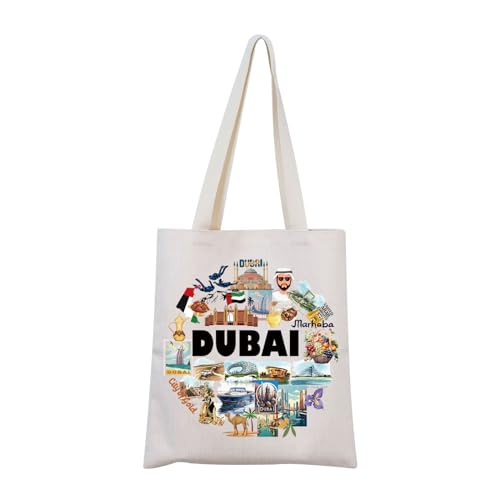 MNIGIU Dubai Tote Bag Dubai Gift Moving to Dubai Gift Dubai Souvenir Gift Dubai Travel Gift Dubai Welcome Gift (Dubai Tote), Small