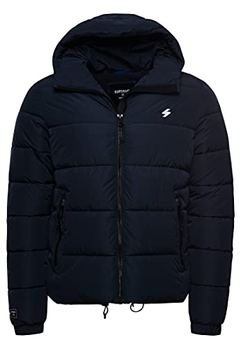 Superdry Herren Sports Steppjacke mit Kapuze Finster Marineblau XXL