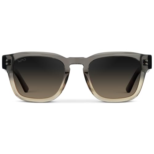 WMP Eyewear – Men’s Polarized Rectangular Sunglasses: Thick Acetate Frame, Modern Style2