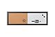 Bi-Office, Kombitafel Whiteboard und Memoboard Elemente, magnetisch, trocken abwischbar/ Kork, Schwarzer MDF-Rahmen, 60x20cm