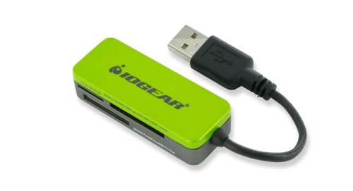 IOGEAR 12-in-1 USB 2.0 Flash Memory Card Reader, Tri-Lingual Packaging, GFR209W6