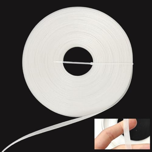 WWYSSZ Polyester Stäbchen zum Nähen, 50 Yards 6 mm Polyester Knochen Korsett Fischbein für Reifrock Brautkleider, Korsettstab zum Nähen von Hochzeitskleider-Korsetts, Transparentes-Nähzubehör für BHs