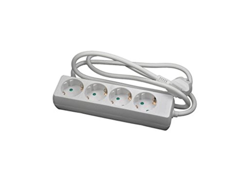 Urz kemot 3071-4 prises avec sécurité enfant au choix 1,5 m, 3 m, 5 m, couleur blanc de type allemand 1.5m Cover