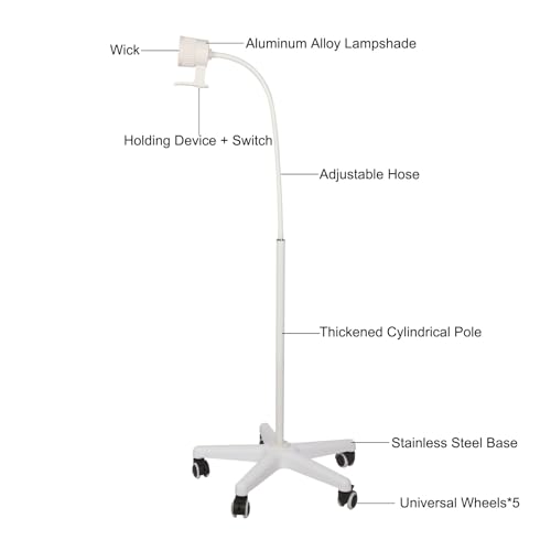 Lampe mobile pour animaux de compagnie et chirurgie avec bras flexible de précision à LED