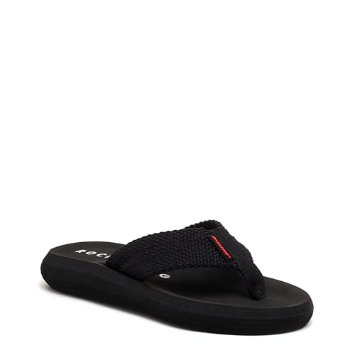 Rocket Dog Women's Sunset Webbing Flip Flop, Black, 9