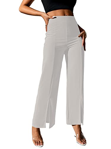 Image of Shasmi Women's Dress Pants Stretchy Work Slacks Business Casual Office Bootcut Leg Elastic Waist Regular Fit Plazzo Trouser Pant (Pant 65)