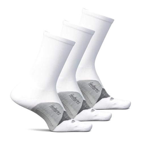 Image of Feetures Elite Light Cushion Mini Crew Sock - Sport Sock with Targeted Compression