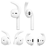 WERO Earhooks Cover for AirPods,(with Storage Box) Replacement Earbuds/Ear Tips with Secure Fit Ear Hooks Wing Applicable for Apple AirPods/EarPods, 3 Pairs in Sizes S/M/ L (White)