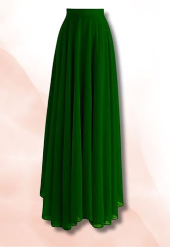 Image of Women's Full Length Georgette Long Skirt- Lehenga with 8 Meters Maxi Flare