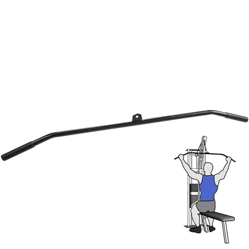 Fitvids Cable Machine Attachment LAT Pulldown Bar Attachment LAT bar Black