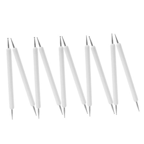 La Mejor Lista de Repujadores disponible en línea. 41 CIMAXIC 10 Piezas Juego de pluma en herramientas de pintura de puntos pluma de repujado herramienta de punteado lápiz óptico lápiz de bola en el plastico blanco