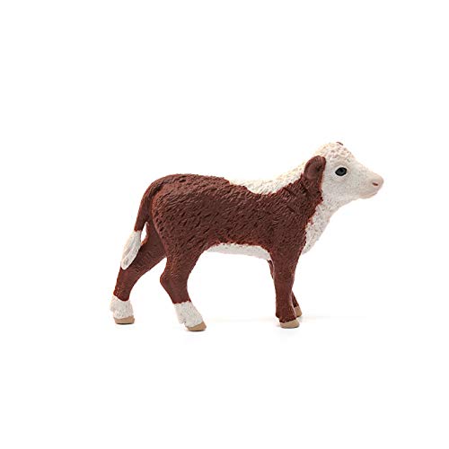 Image of Schleich Farm World, Animal Figurine, Farm Toys for Boys and Girls 3-8 Years Old, Hereford Calf