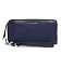 Vera Bradley Leather Gallatin RFID Accordion Wristlet (One Size, Moonlight Navy)