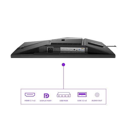 AGON Pro AG326UDAM - Monitor da gioco OLED UHD da 32 pollici, 165 Hz, 0,03 ms, HDR400, FreeSync Prem. Pro, G-Sync comp. 3840x2160, 2x HDMI 2.1, 1x DP 1.4, Hub USB nero grigio, QD-OLED - Monitor - Immagine 3