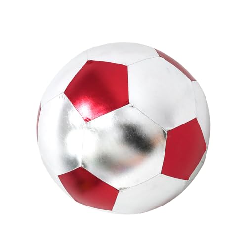 Soft Football Inflatable Beach Balls - Soccer Recreation Sphere, Bright Color Blow-Up Toy | Floating Pool Game Accessory, Child Teen Activity Ball, Outdoor Leisure Component for Family Vacation Use