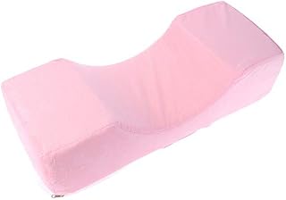 MXC Lash Pillow Neck Support Eyelash Pillow Soft Grafting Eyelashes Memory Foam Eyelash Extension Pillow with Pocket Makeup Salon (Pink)