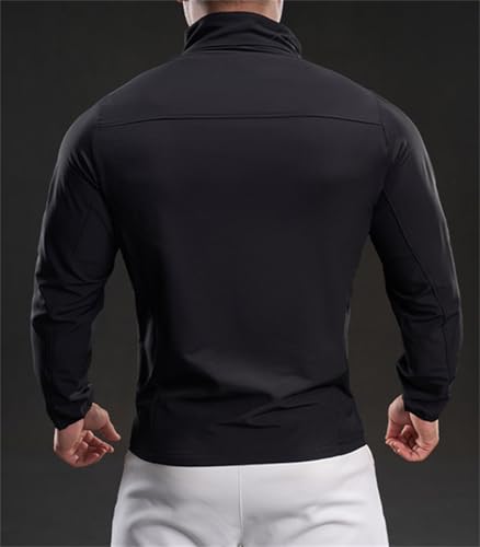 Men's Lightweight Softshell Jacket Waterproof Windbreaker Work Jackets Coats Hiking Outdoor with Pockets2