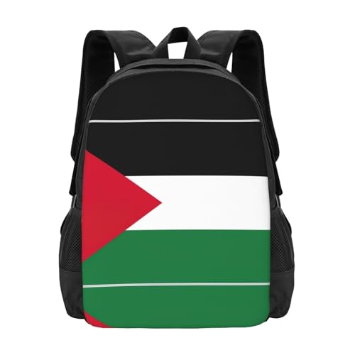 Palestine flag Print Lightweight Design Travel Backpack Carry On Flight Approved-Laptop Backpack,Personal Item Travel Bag