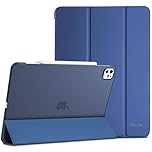 ProCase for iPad Pro 13 Inch Case M5 2025/ M4 2024, Smart Cover iPad Pro M5 M4 Case 13 Inch, Slim Stand Translucent Hard Shell Back, Supports Touch ID, Auto Wake/Sleep -Darkblue