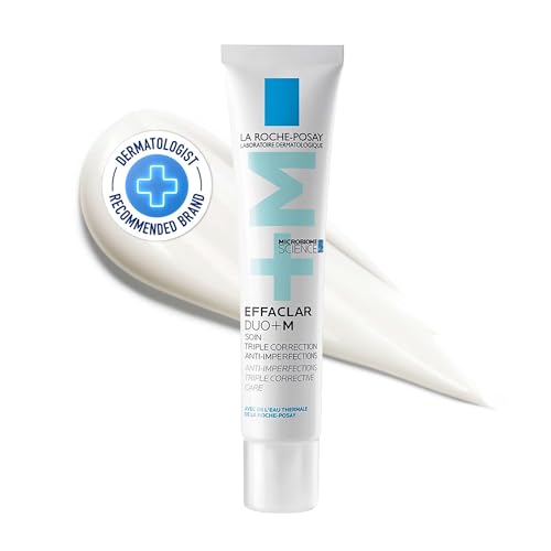 La Roche-Posay Face Moisturiser 40ml, Effaclar Duo+M for Oily & Acne-prone Skin, Pimples & Blackheads