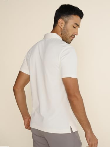 Image of DAMENSCH Constant Men's All-Degree Thermoregulating Pique Contrast Neck Polo T-Shirt