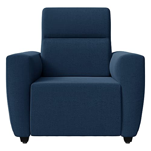 Image of Wakefit Sofa Set | 3 Year Warranty | Sofa 5 Seater, 5 Seater Sofa for Living Room, Wooden Sofa Set, Sofa Set 3+1+1 Seater - Belize(Malphino : Cobalt Blue)
